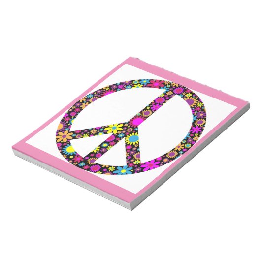 Bloc-note SIGNE DE PAIX FLORALE super (Tourné)