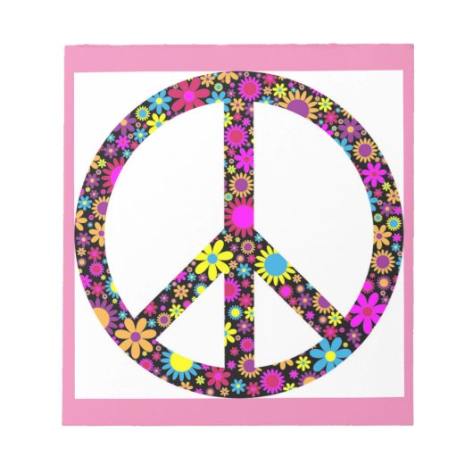 Bloc-note SIGNE DE PAIX FLORALE super (Devant)