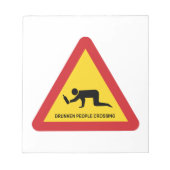 BLOC-NOTE SIGNE DE TRAFIC DES PERSONNES BLANCHISES (Devant)