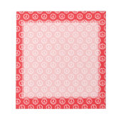 Bloc-note Signes de paix blancs rouges (Devant)