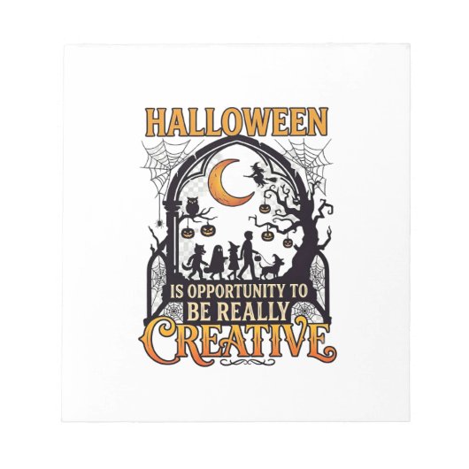 Bloc-note Silhouette Créatif Enfants Halloween Croissant De  (Devant)