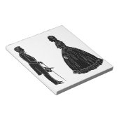 Bloc-note silhouette d'abraham lincoln et de mary todd linco (Incliné)