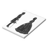 Bloc-note silhouette d'abraham lincoln et de mary todd linco (Tourné)