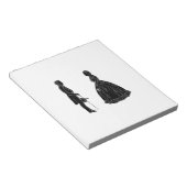 Bloc-note silhouette d'abraham lincoln et de mary todd linco (Incliné)