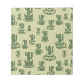 Bloc-note Silhouette de cactus succulent en tasses et pots (Devant)