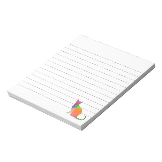 Bloc-note Silhouette de chat à faible densité (Tourné)