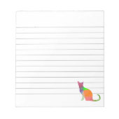 Bloc-note Silhouette de chat à faible densité (Devant)