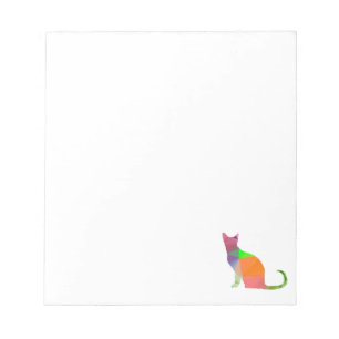 Bloc-note Silhouette de chat basse polis personnalisée