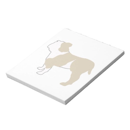 Bloc-note Silhouette de couleur de bouledogue (Tourné)
