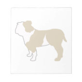 Bloc-note Silhouette de couleur de bouledogue (Devant)