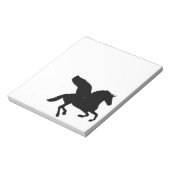 Bloc-note Silhouette de la licorne ailée (Tourné)