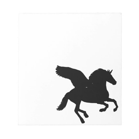 Bloc-note Silhouette de la licorne ailée (Devant)