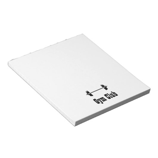 Bloc-note Silhouette de la salle de gym Barbell (Incliné)