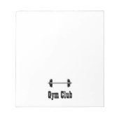 Bloc-note Silhouette de la salle de gym Barbell (Devant)