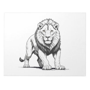 Bloc-note Silhouette de Lion majestueuse dans l'art vectorie