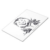 Bloc-note Silhouette de Lion majestueuse dans l'art vectorie (Incliné)