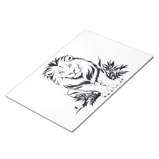 Bloc-note Silhouette de Lion majestueuse dans l'art vectorie (Incliné)