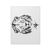 Bloc-note Silhouette de Lion majestueuse dans l'art vectorie (Tourné)