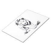 Bloc-note Silhouette de Lion majestueuse dans l'art vectorie (Incliné)