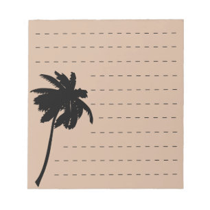 Bloc-note Silhouette de palmier Couleur personnalisée