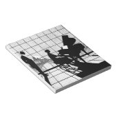 Bloc-note Silhouette de Piano Style Art Déco | Noir et Blanc (Incliné)