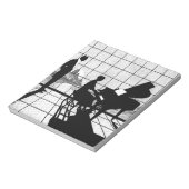 Bloc-note Silhouette de Piano Style Art Déco | Noir et Blanc (Tourné)