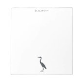 Bloc-note Silhouette debout de héron de grand bleu (Devant)