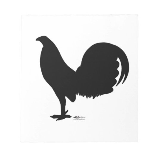 Bloc-note Silhouette du coq Gamecock (Devant)
