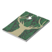 Bloc-note Silhouette d'un cerf, d'une colombe et d'une étoil (Tourné)