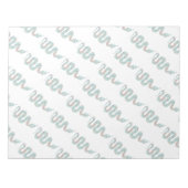 Bloc-note Silhouette imprimée serpent brun et sarcelle (Devant)