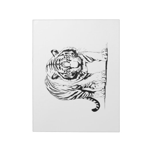 Bloc-note Silhouette majestueuse en Tigre dans l'art vectori (Tourné)