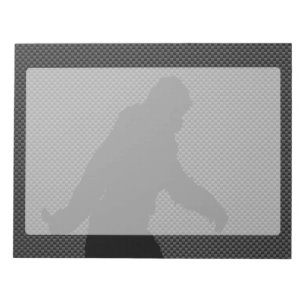 Bloc-note Silhouette Noire Bigfoot Style Fibre de Carbone