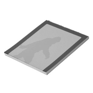 Bloc-note Silhouette Noire Bigfoot Style Fibre de Carbone