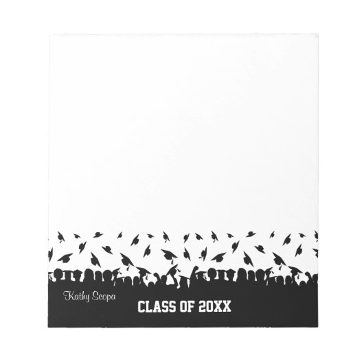 Bloc-note Silhouette noire et blanche (Devant)