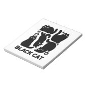 Bloc-note Silhouettes de chat noir - Design Feline mignon (Tourné)