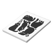 Bloc-note Silhouettes de chat noir - Design Feline mignon (Tourné)
