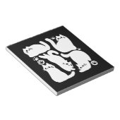 Bloc-note Silhouettes de chaton blanc - Design Feline mignon (Incliné)