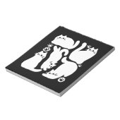 Bloc-note Silhouettes de chaton blanc - Design Feline mignon (Tourné)