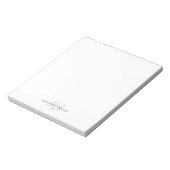 Bloc-note Silver Gris Brush Script Monogramme Moderne tendan (Tourné)