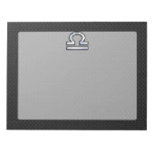 Bloc-note Silver Libra Zodiac Connexion en noir style peau d (Devant)