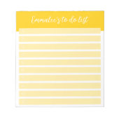 Bloc-note Simple À Faire Personnalisable Linne Numéroté Jaun (Devant)