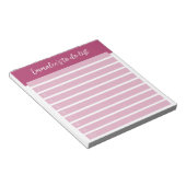 Bloc-note Simple À Faire Personnalisable Linne Numéroté Rose (Incliné)