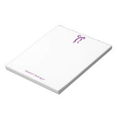 Bloc-note Simple arc en violet prune Script Nom personnalisé (Tourné)
