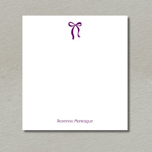 Bloc-note Simple arc en violet prune Script Nom personnalisé