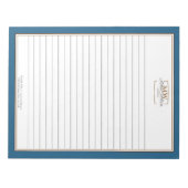 Bloc-note Simple Blue Monogram Linked Business (Devant)