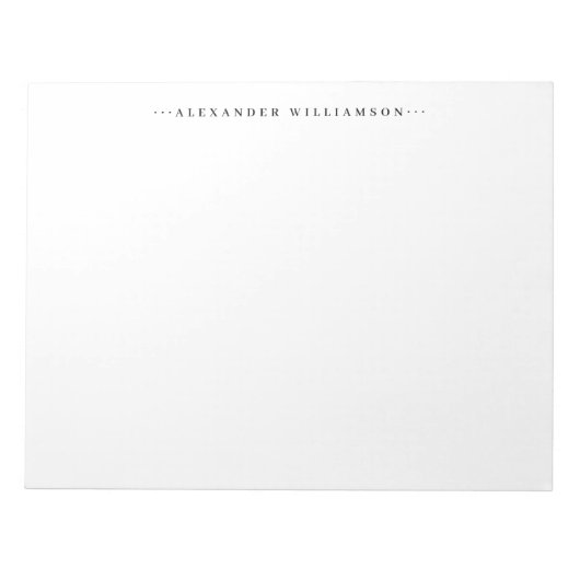 Bloc-note Simple Classic Minimaliste Basic Dots Professionne (Devant)