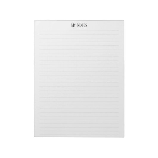 Bloc-note Simple Clean Minimalist Dotted Lines personnalise (Tourné)