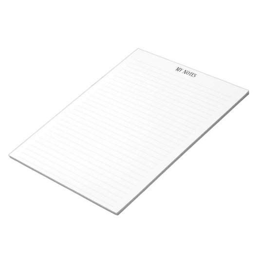 Bloc-note Simple Clean Minimalist Dotted Lines personnalise (Incliné)