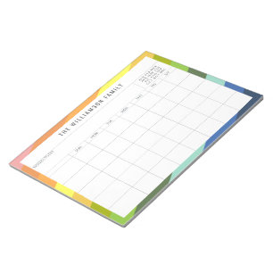 Bloc-note Simple Colorful Custom Family Planner Calendar