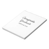 Bloc-note Simple congratulation graduation add your (Tourné)